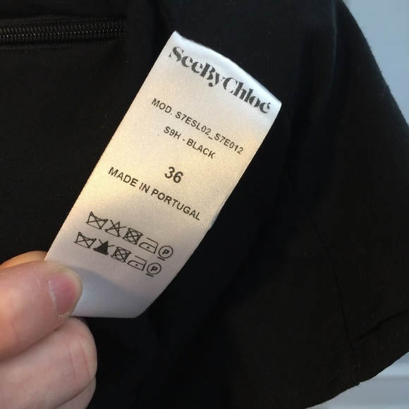 See By Chloe Black Tie Shoulder Crop Jumpsuit - Picture 5 of 8